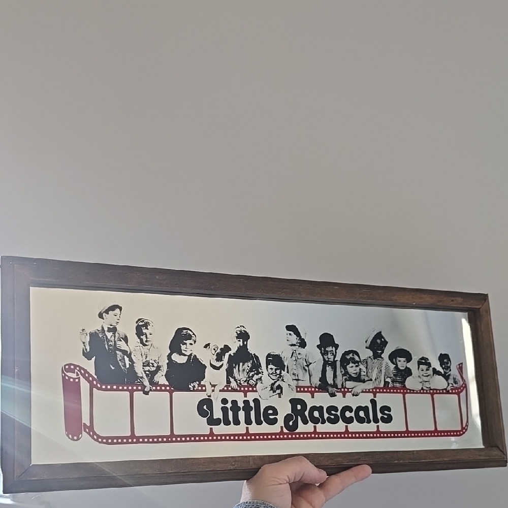 Vintage Little Rascals Framed Mirror Wall Art